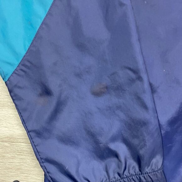 Vintage Nike Jacket Mens Extra Large Blue 90s Windbreaker Hooded Zip - Picture 8 of 12